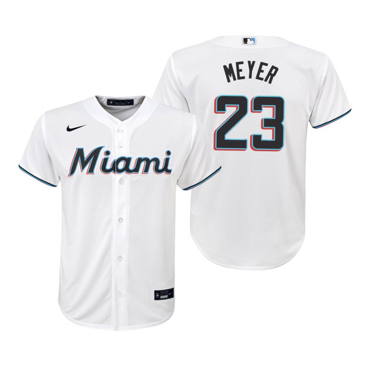 Youth Miami Marlins #23 Max Meyer 2020 Alternate White Jersey Gift For Marlins Fans