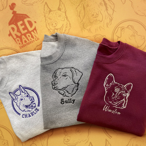 Dog Sweatshirt | Custom Embroidered
