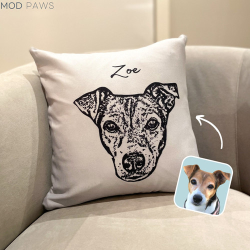 Custom Pet Pillow | Pet Photo + Name Custom