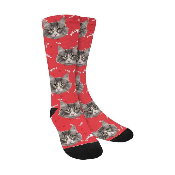 Personalized cat face socks / Socks for Pet Lover