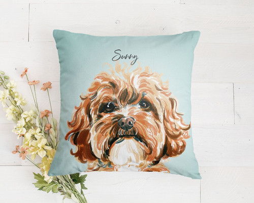 Custom Pet Portrait Pillow