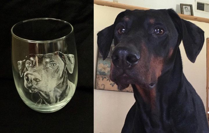 Custom Dog Mug | Engraved wine glass