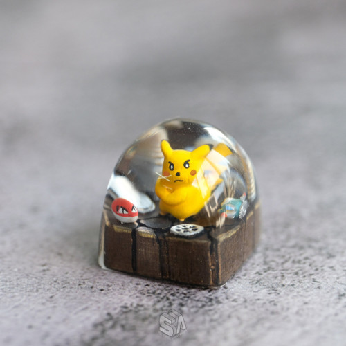 Pikachu Pokemon Keycap | Resin Keycap | Artisan Keycap | Mechanical Keyboard | Gamers Gift | Esc Keycap | best friend gift | Anime Keycap