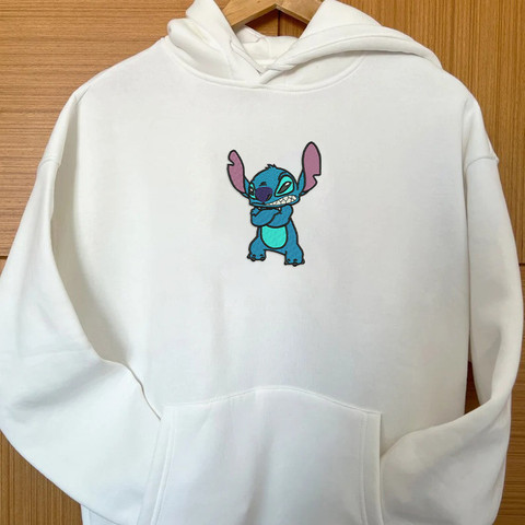 Large Angry Stitch Embroidered Sweatshirt, Large Angry Stitch Hoodie E -  Gearcape