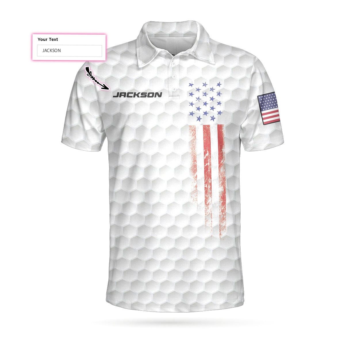 Personalized Golf 4th Of July Custom Polo Shirt Personalized White Ame ...