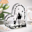 I Used To Be His Angel Father Memorial Heart Shaped Plaque A1H100