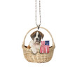 Boxer With American Flag Ornament