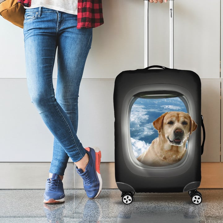Labrador Outside Airplane Window Luggage Cover - F1G101