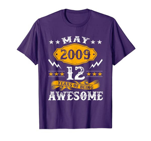12th Birthday Decorations May 2009 Boy Girl 12 Years Old T-Shirt