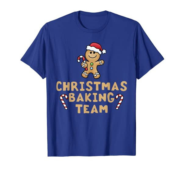 Christmas Baking Team Gingerbread Man Candy Cane T-Shirt