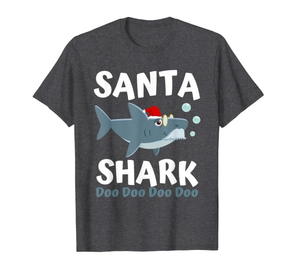 Christmas Gift for Men Him Grandpa Dad - Santa Shark Doo Doo T-Shirt