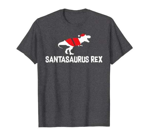 Christmas Dinosaur Shirt Funny Santasaurus Rex Holiday Gift