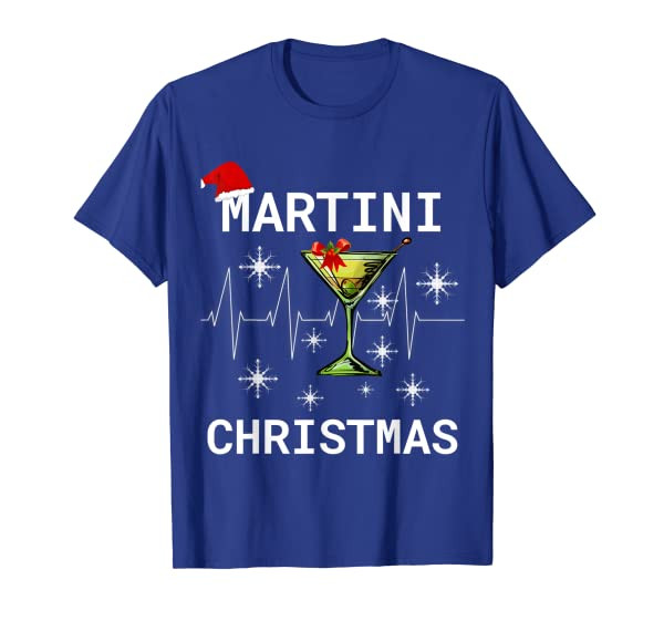 Christmas Martini Cocktail Happy Hour Gift Women Men Design T-Shirt