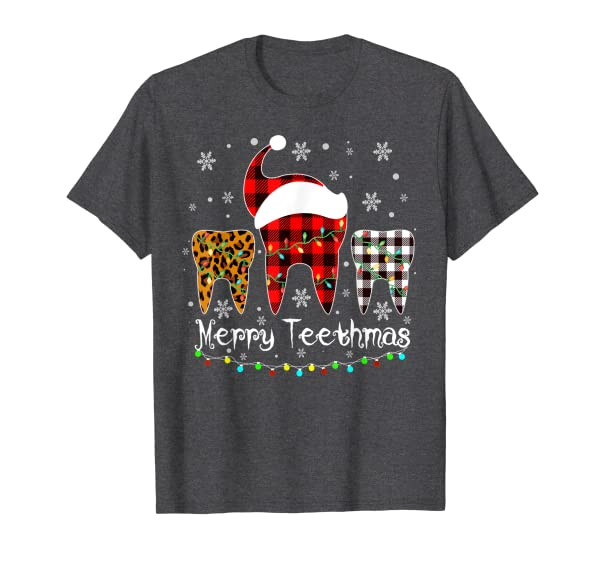 Christmas Dentist Teeth Dental Hygienist Assistant Xmas Gift T-Shirt