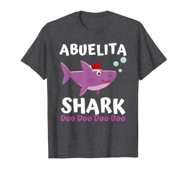 Christmas Gift for Grandma Women Her- Abuelita Shark Doo Doo T-Shirt