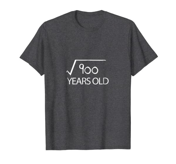 30th Birthday Gift Shirt 30 Years Old Funny Square Root Tee