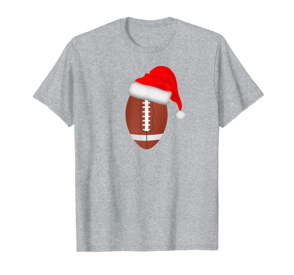 Christmas Santa Hat Football T-Shirt Shirt