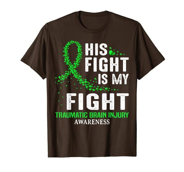 Traumatic Brain Injury Awareness TBI Men Green Ribbon Gift T-Shirt