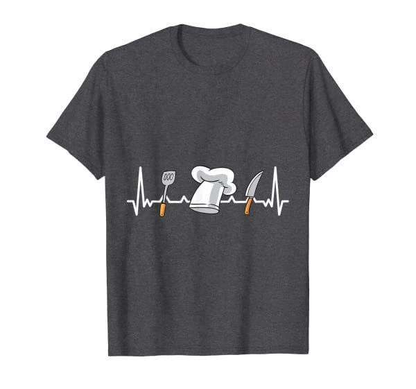 Funny Cooking Heartbeat Chef Cook Gift T-Shirt