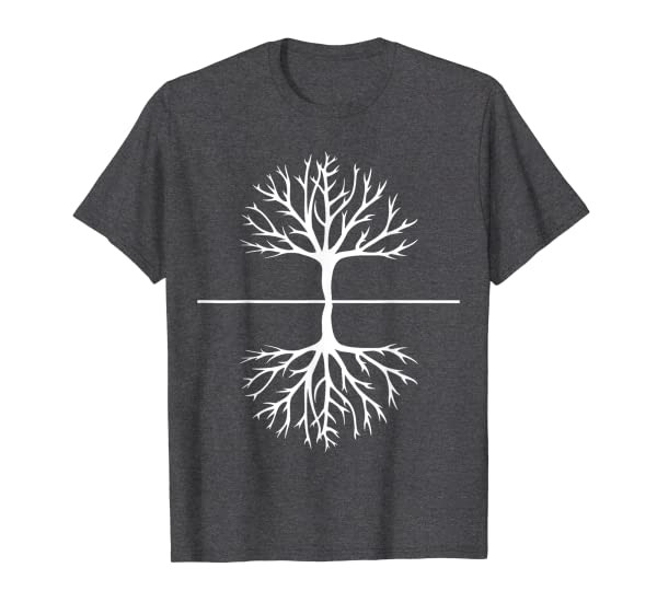 Tree and Roots - Camping Outdoors Reflection Nature T-Shirt