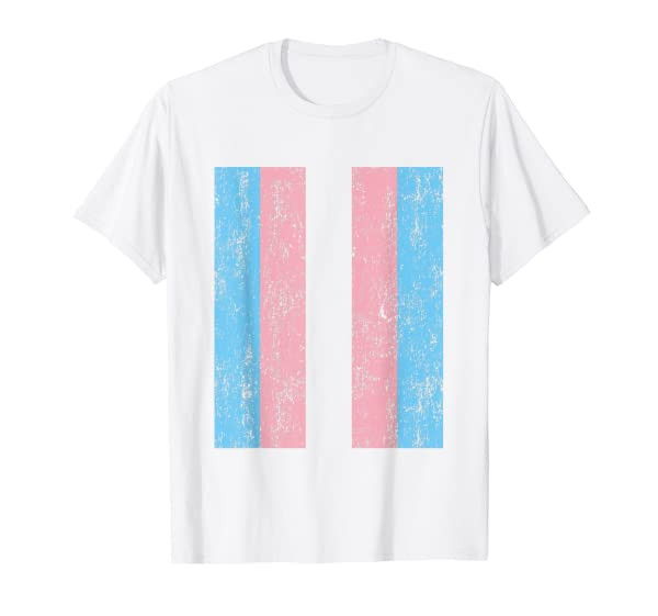 Transgender Pride Flag Vintage Trans Men Kids Women Vintage T-Shirt