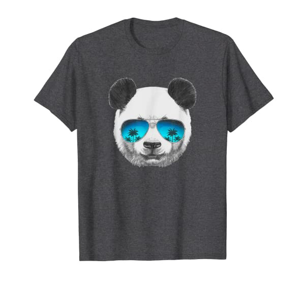 Funny Animal Lover Cool Retro Hipster Panda With Sunglasses T-Shirt