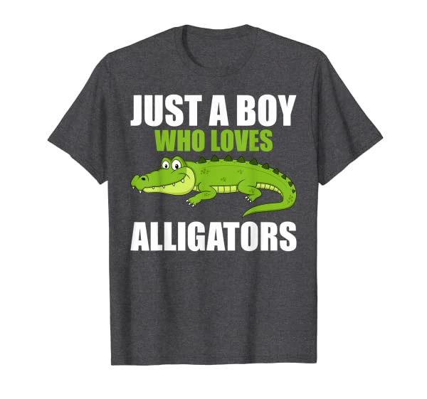 Funny Alligator Design Boys Kids Men Reptile Gator Lovers T-Shirt
