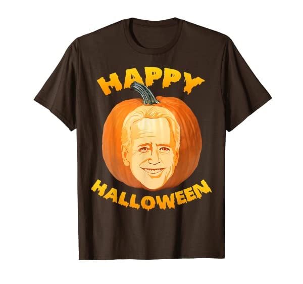 Funny Anti Joe Biden Happy Christmas Holiday Pumpkin Head T-Shirt