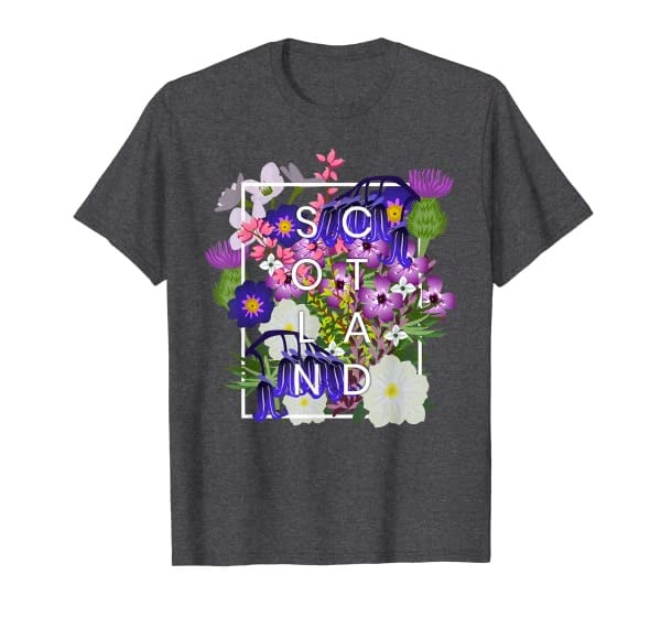 Flowers of Scotland Word Art - Scottish Pride T-Shirt