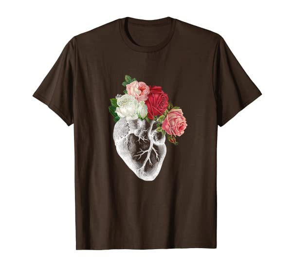 Flower Anatomical Heart tshirt