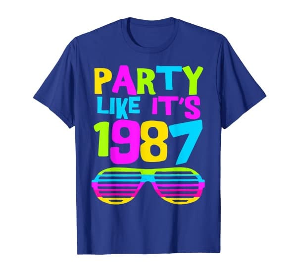 80s Party Wear Costume Outfit Tee | Party Like Its 1987
