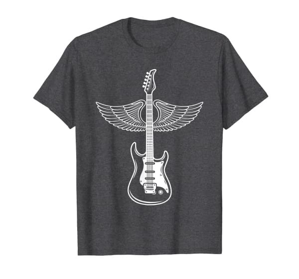 Flying Guitar Wings Fun Vintage Musician Gift T-Shirt