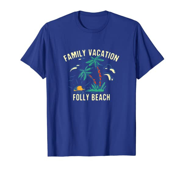 Family Vacation Folly Beach Summer South Carolina Tropical T-Shirt