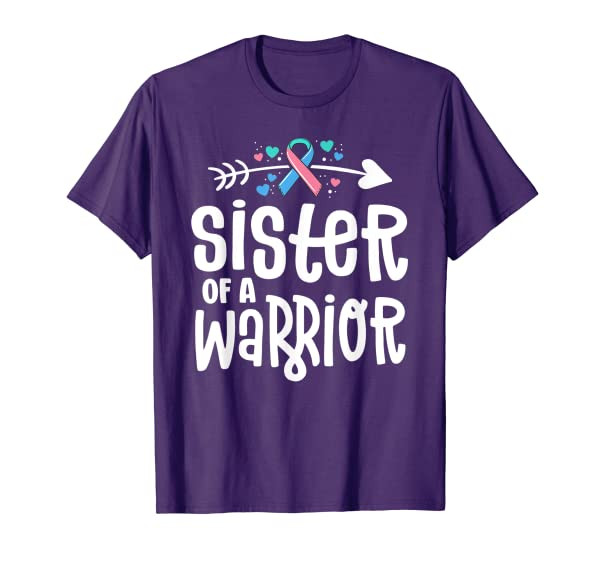 Family Thyroid Cancer Awareness Shirts Sister Of A Warrior T-Shirt