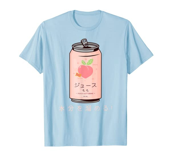 90s Japanese Aesthetic Peach Juice Can Aesthetic T-Shirt
