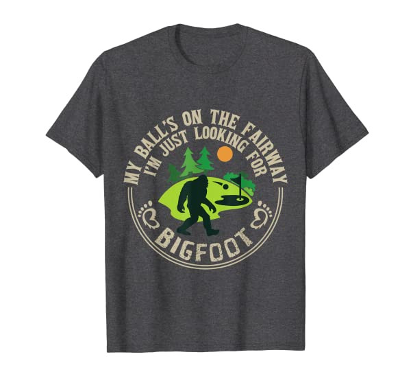 Funny Bigfoot Sasquatch Golf T-Shirt