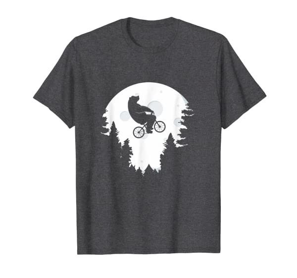 Funny Bear Cycling Mountain Bike Moon Bicycle T-Shirt