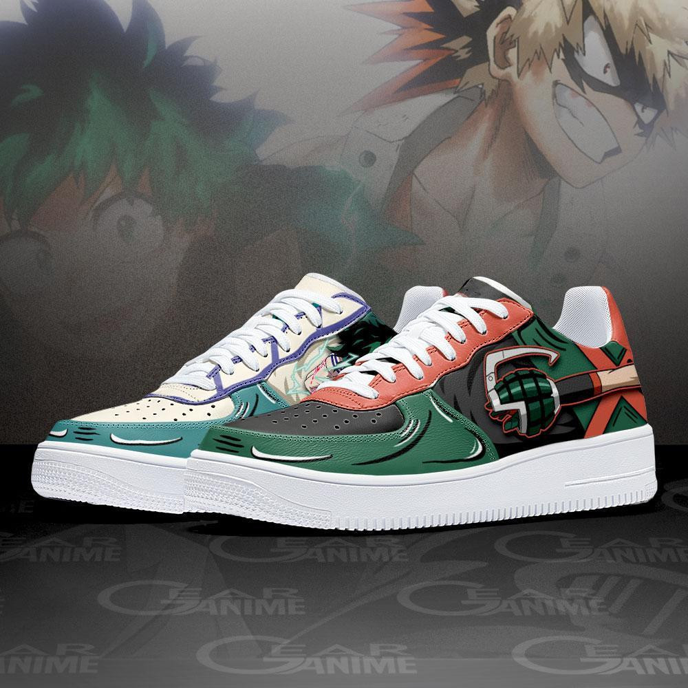 Air Force 1 Sneaker Shoes Bakugo and Deku Air Sneakers Custom Anime My ...