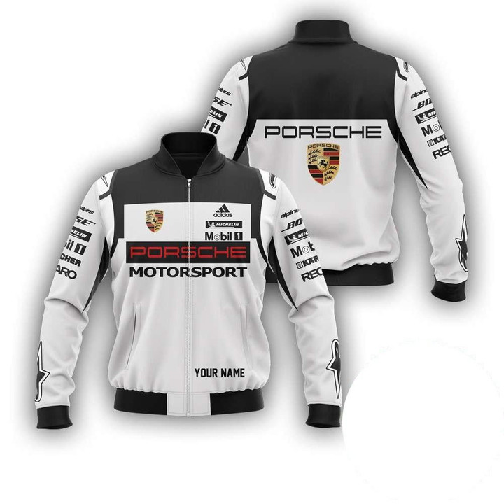 Personalized Porsche Motorsport Racing Bomber Jacket 850 - DESIGN-TREND
