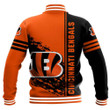 NFL Cincinnati Bengals Orange Black Baseball Jacket