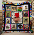Love Dachshund 3D Customized Quilt Blanket