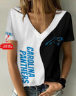 Carolina Panthers Personalized V-neck Women T-shirt BG520