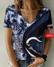 New York Yankees Personalized V-neck Women T-shirt BG476