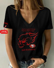 San Francisco 49ers Personalized V-neck Women T-shirt BG815