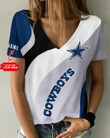 Dallas Cowboys Personalized Summer V-neck Women T-shirt BG406