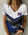 New York Giants V-neck Women T-shirt BG776