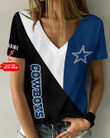Dallas Cowboys Personalized Summer V-neck Women T-shirt BG363