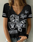 Las Vegas Raiders V-neck Women T-shirt BG890