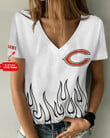 Chicago Bears Personalized V-neck Women T-shirt BG796