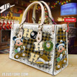 Pittsburgh Steelers Personalized Ho Ho Ho Christmas Leather Hand Bag BBLTHB498